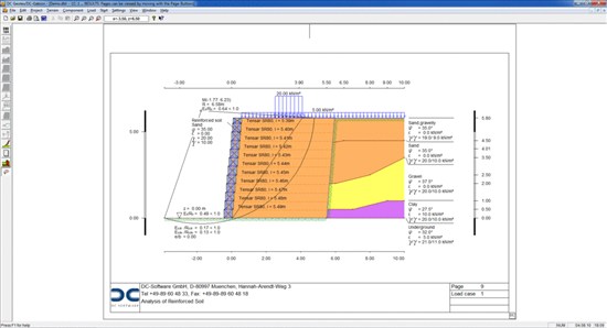 DC Geotext geosynthetic reinforced earth analysis software