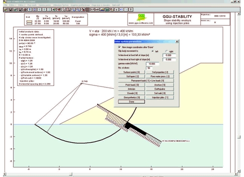 GGU Stability slope analysis software