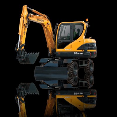 R55W-9A Wheeled Excavator