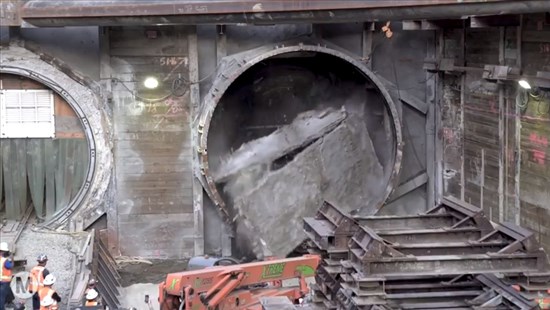 Regional Connector TBM Breakthrough Second Tunnel Grand Ave/Arts Station_Metro Los Angeles