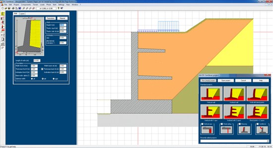 DC Cantilever wall design software