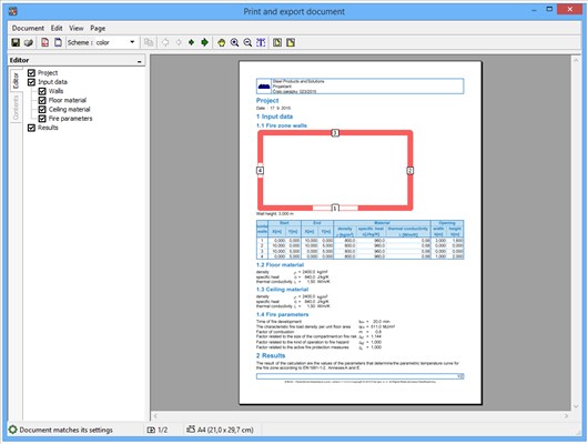 Documentation printing - Parameteric temperature curve software