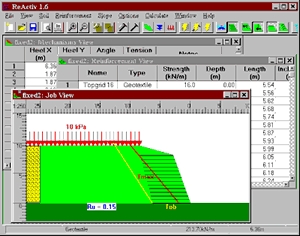 Geocentrix ReActiv reinforced slope design software