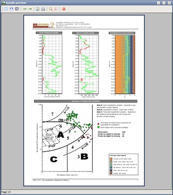 Geologismiki LiqIT software results preview