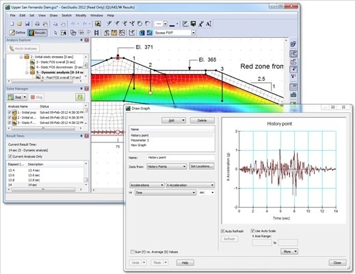QUAKE seismic dynamic analysis software