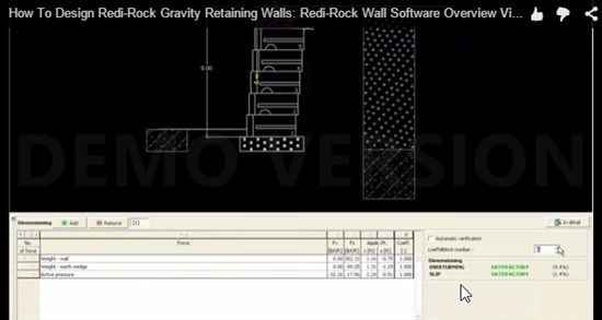 Redi-Rock Wall Analysis Software